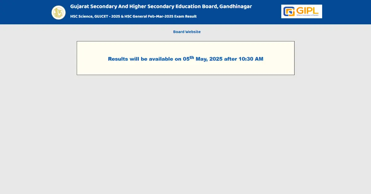 GSEB 12th Gujarat Board Result 2025 Out